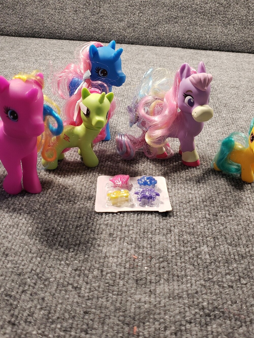 Mixed Lot of 5 Pony Dolls Toys with Hair Clips